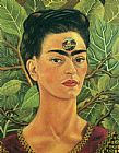 Frida Kahlo Canvas Paintings - Thinking about Death
